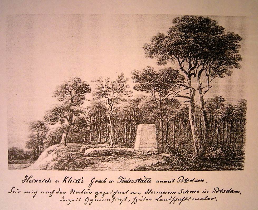 Heinrich von Kleists Grab u. Todessttte (Schnee)