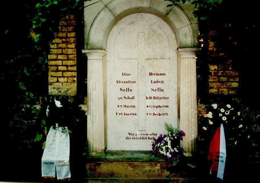 Grabmal für Aline und Hermann Sello